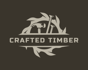 Sawmill Hammer Woodwork logo design