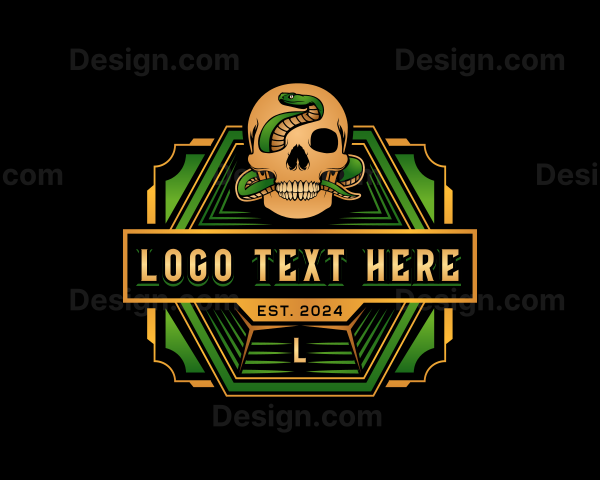 Skull Serpent Bone Logo