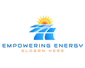 Solar Panel Energy Sustainable logo design