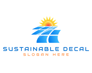 Solar Panel Energy Sustainable logo design