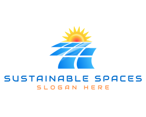 Solar Panel Energy Sustainable logo design