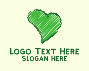 Green Love Doodle logo