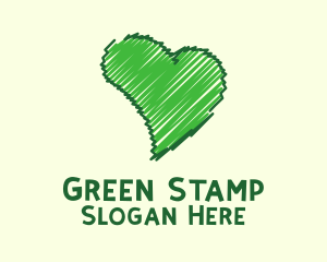 Green Love Doodle logo design