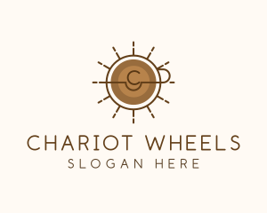 Coffee Cup Wheel logo design