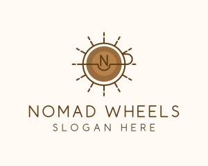 Coffee Cup Wheel logo design