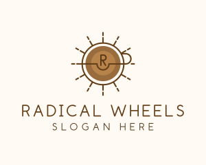 Coffee Cup Wheel logo design