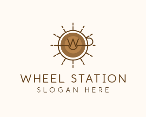 Coffee Cup Wheel logo