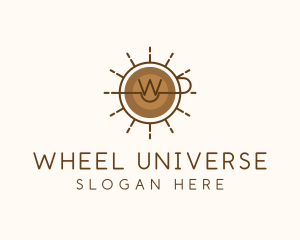 Coffee Cup Wheel logo design