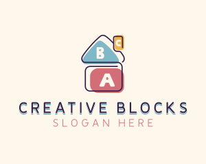 Learning Blocks Daycare logo design