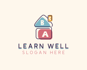 Learning Blocks Daycare logo design