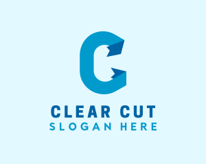 Simple Ribbon Letter C  logo design