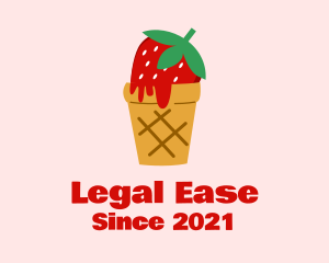 Strawberry Ice Cream Cone logo