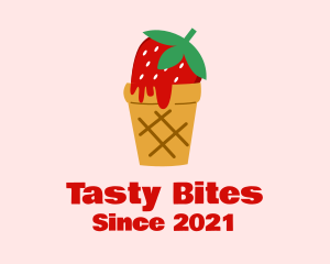 Strawberry Ice Cream Cone logo