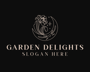 Moon Floral Gardening logo design