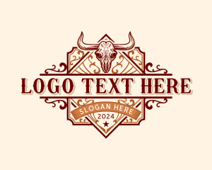 Skull Bull Decorative logo