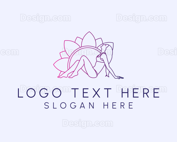 Flower Bikini Woman Logo