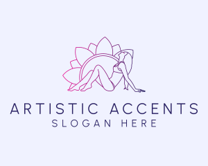 Flower Bikini Woman Logo