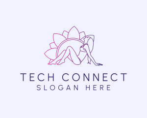 Flower Bikini Woman Logo