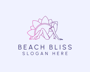 Flower Bikini Woman logo design