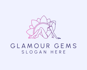 Flower Bikini Woman logo design