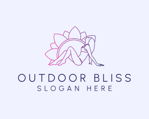 Flower Bikini Woman logo design