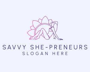 Flower Bikini Woman logo design