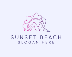 Flower Bikini Woman logo design