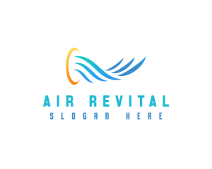 HVAC Air Cooling logo design