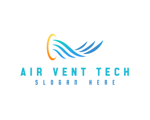 HVAC Air Cooling logo design