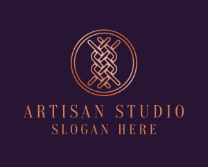 Woven Textile Stitch logo design