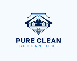 Pressure Washing Clean logo design