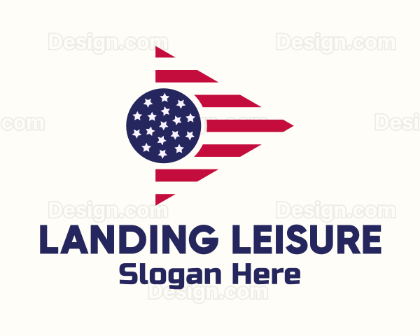 US Flag Triangle Logo