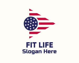 US Flag Triangle logo