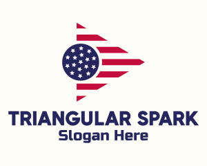 US Flag Triangle logo