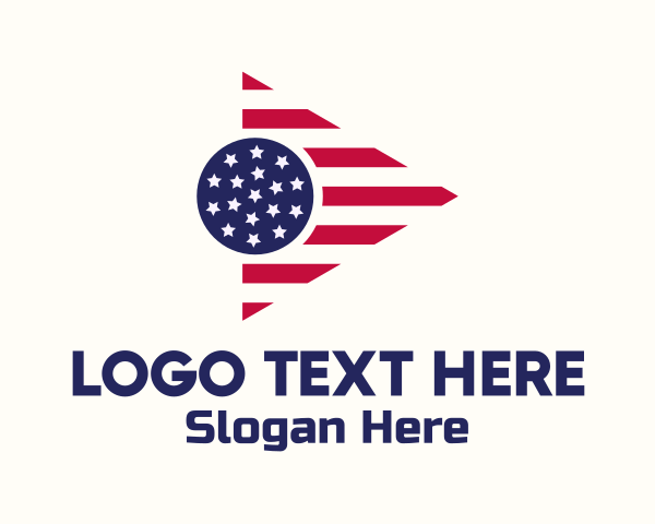 US Flag Triangle logo