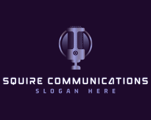 Microphone Media Podcast logo design