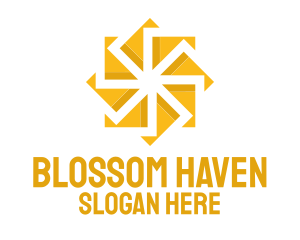 Yellow Solar Flower logo