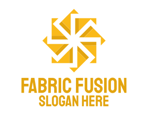 Yellow Solar Flower logo design