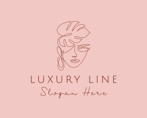 Beauty Leaf Woman  logo design