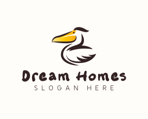 Pelican Bird Beak Logo