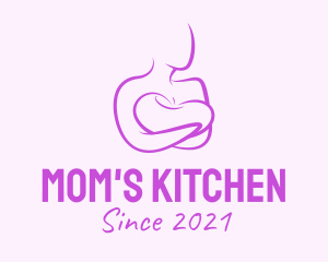 Woman Maternity Breastfeeding  logo design