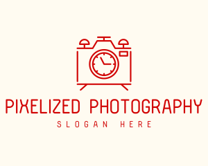 Camera Alarm Clock logo design