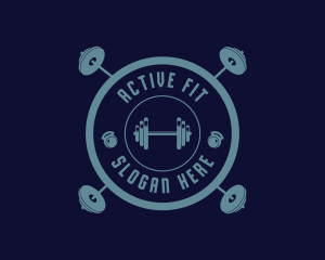 Fitness Weightlifting Badge logo