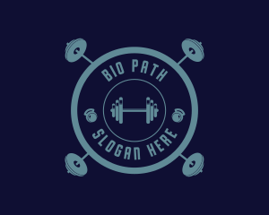 Fitness Weightlifting Badge logo design