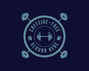 Fitness Weightlifting Badge logo design