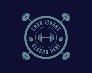 Fitness Weightlifting Badge logo design