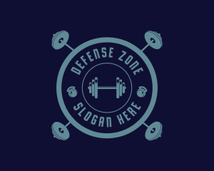 Fitness Weightlifting Badge logo design