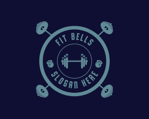 Fitness Weightlifting Badge logo design