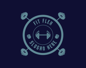 Fitness Weightlifting Badge logo