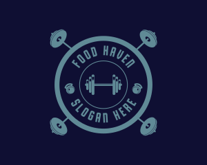 Fitness Weightlifting Badge logo
